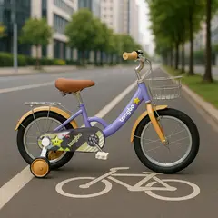 MUNDO ONLINE - Bicicleta Niña Infantil De Paseo Little Star Rueditas Aro 16