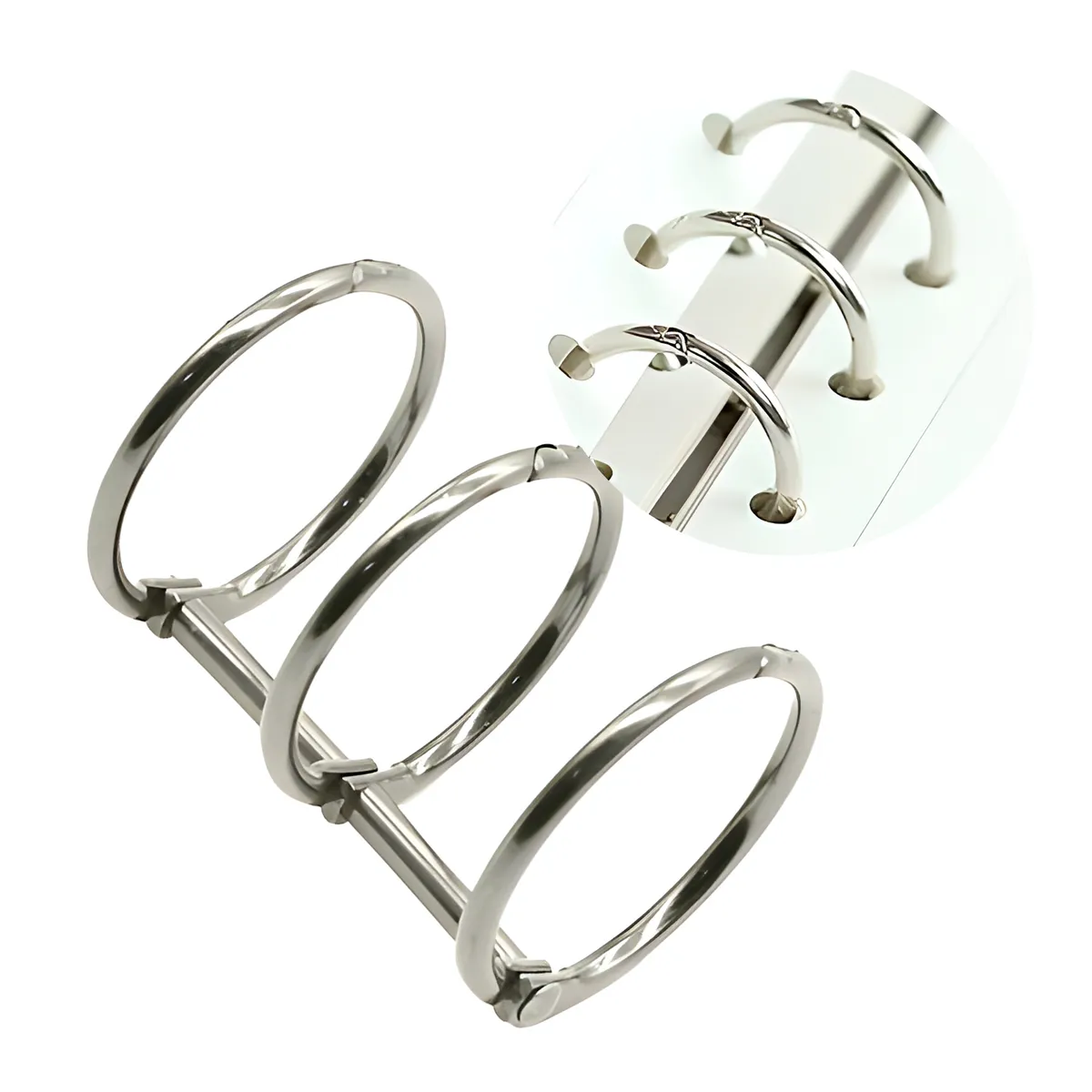 20 Anillos Metalicos Encuadernación Plata 2.5 X 2.5 Cm, marca GENERICO - Foto Principal