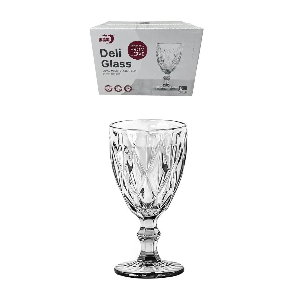 GENERICO - Juego de copas Vintage 6 piezas 60 ml