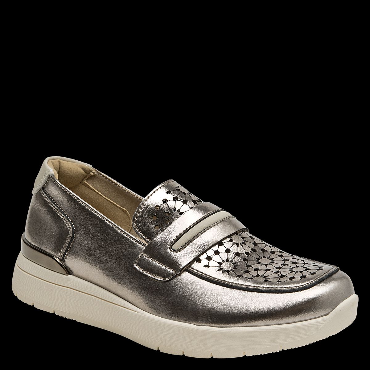 16 HRS - Mocasín Mujer Casual Plateado 16 Hrs