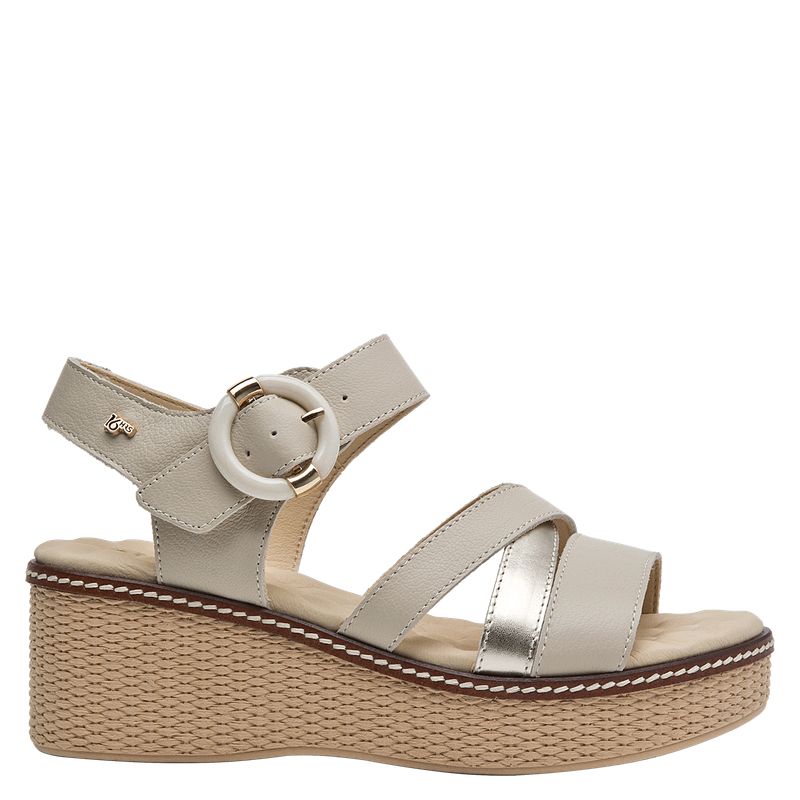 16 HRS - Sandalia Mujer Casual Beige 16 Hrs