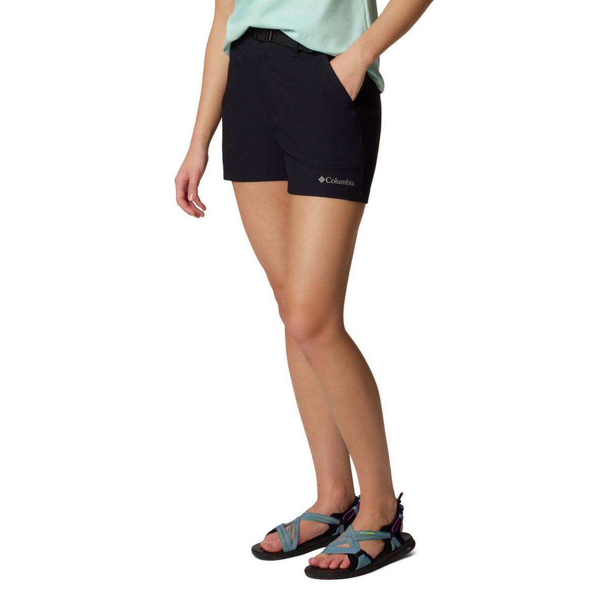 COLUMBIA - Short Mujer Brea Falls Nylon Negro COLUMBIA