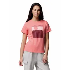 COLUMBIA - Polera M/L Mujer Rolling Bend Graphic Rojo