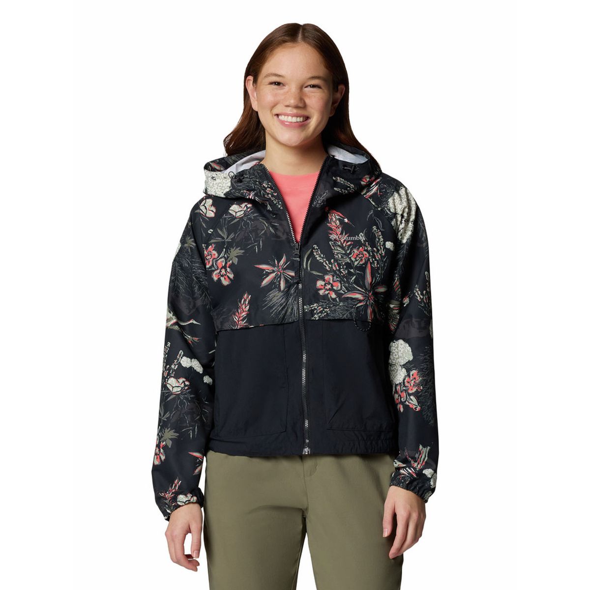 COLUMBIA - Cortaviento Mujer Spire Valley Printed Negro COLUMBIA
