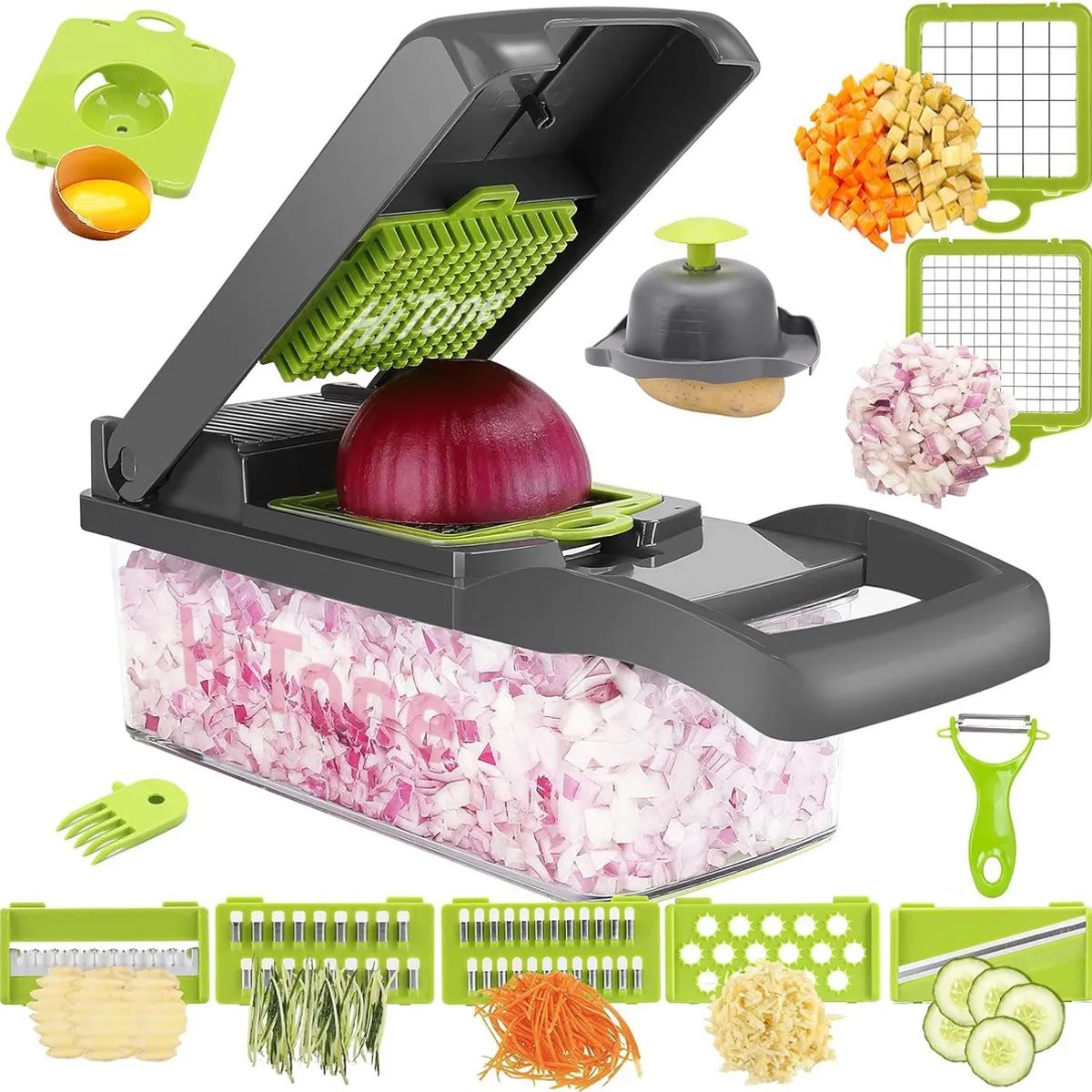 CORTADOR DE VERDURAS MULTIFUNCIONAL 12 EN 1 – CON RECIPIENTE, marca MOVI - Foto Principal