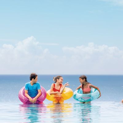 Imagen 2 del producto Flotador Anillo Inflable Transparente 76 cm Rosado