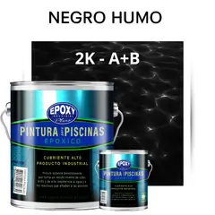 EPOXY - Pintura Epóxica 2K para Piscinas-2K A+B- GALON-NEGRO HUMO