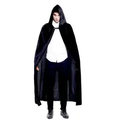 TODODISFRACESCHILE - Capa Vampiro con Capucha Altura capa 140 cm, Negra