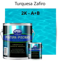 EPOXY - Pintura Epóxica 2K para Piscinas-2K A+B- GALON-TURQUESA ZAFIRO