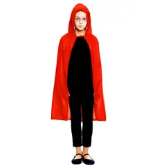 TODODISFRACESCHILE - Capa Vampiro con Capucha Altura capa 90 cm, Roja