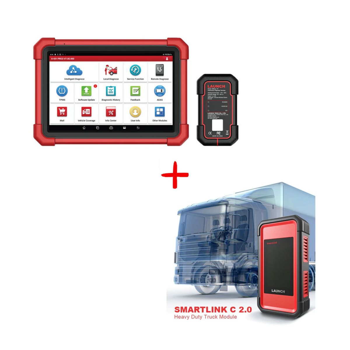 LAUNCH - Escáner Launch X431 PRO 3 SE + Módulo HD - 12v y 24v