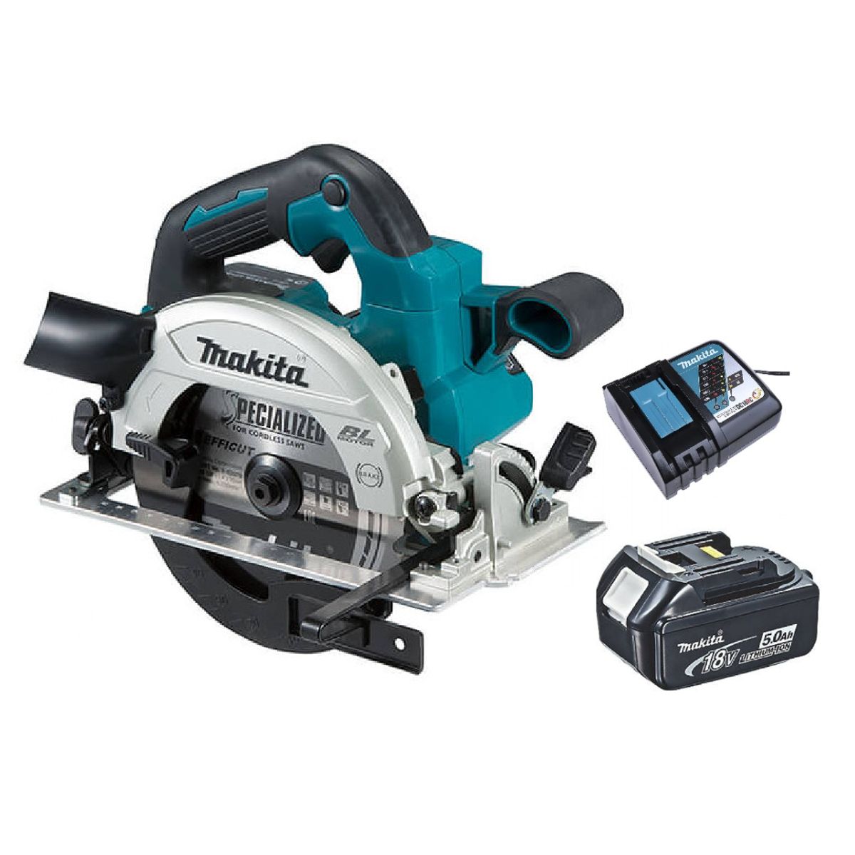 MAKITA - Sierra Circular 165mm 6-12 Brushless 18v Makita Dhs660 5Ah