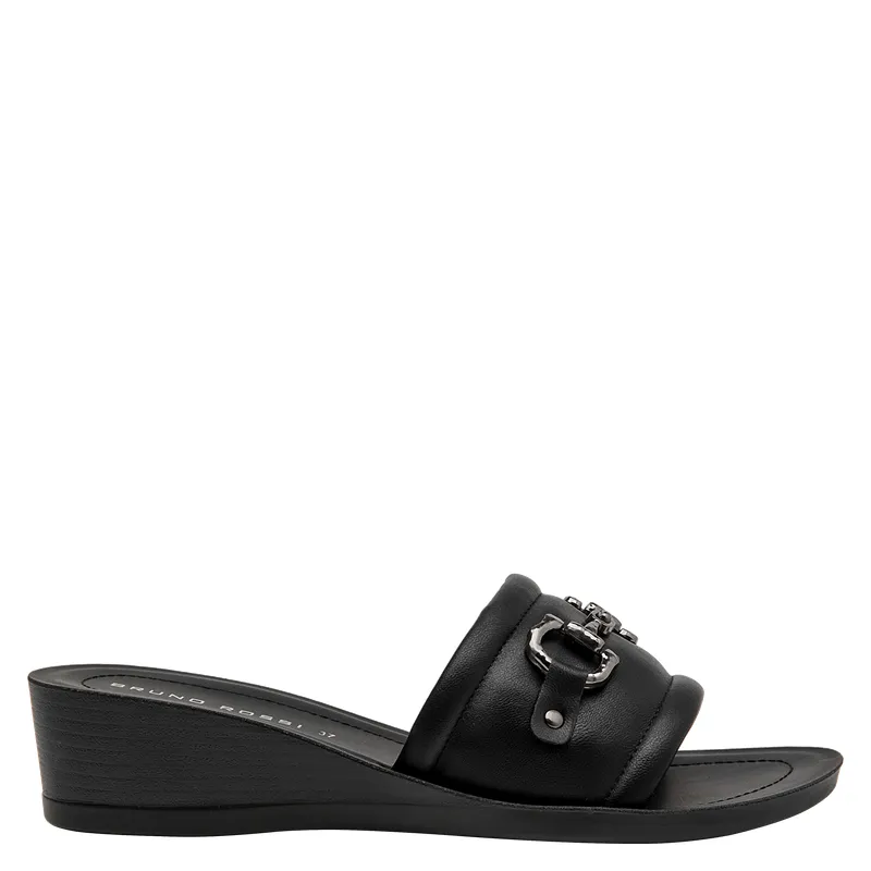 BRUNO ROSSI - Sandalia Mujer Casual Negro Bruno Rossi