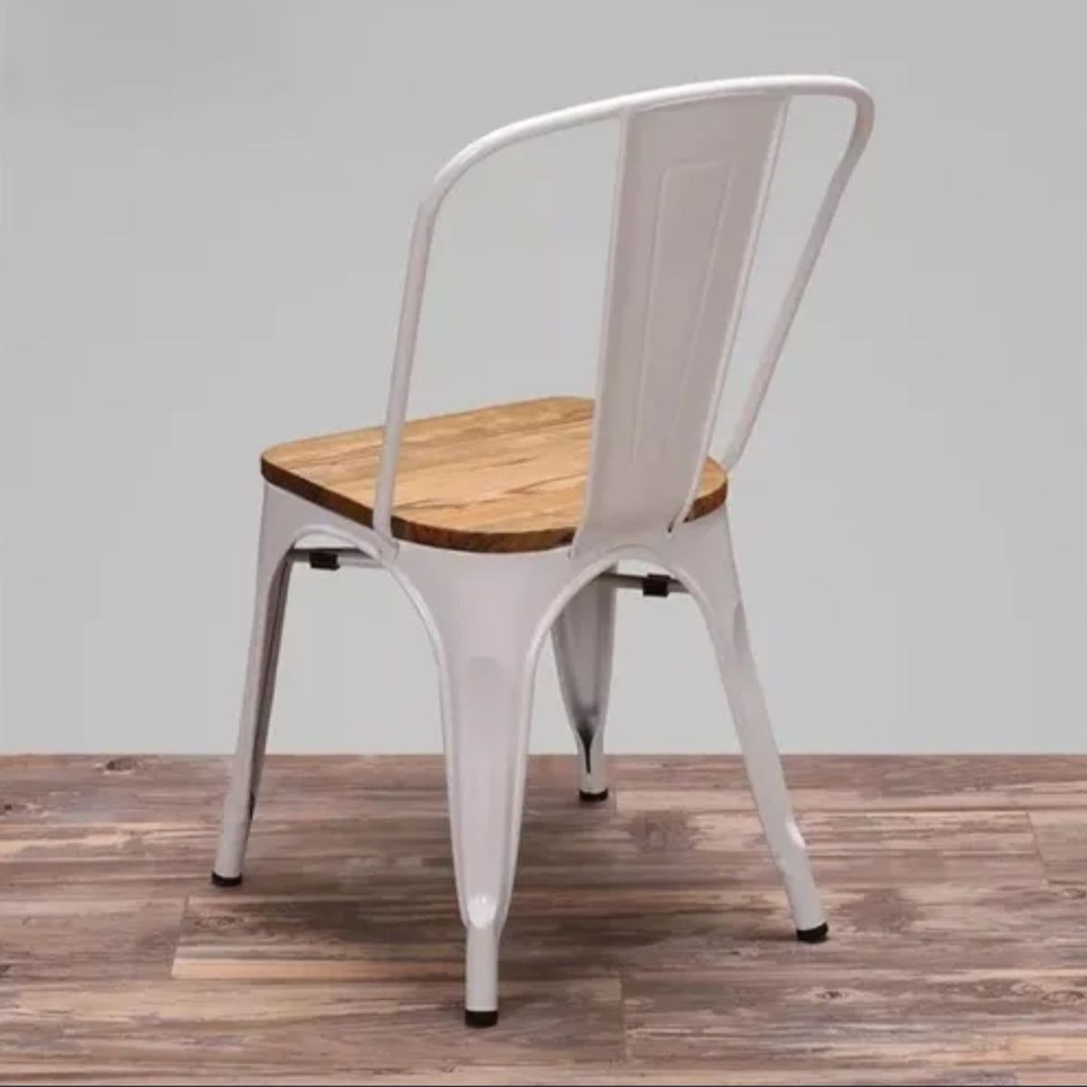 HABITA2 CHILE - Pack 2 Silla Tolix con asiento de madera - Negro