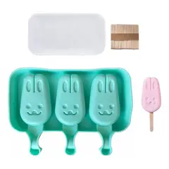PASTELERIUS - Moldes De Silicona Para Helados Molde Paletas Helado Conejo