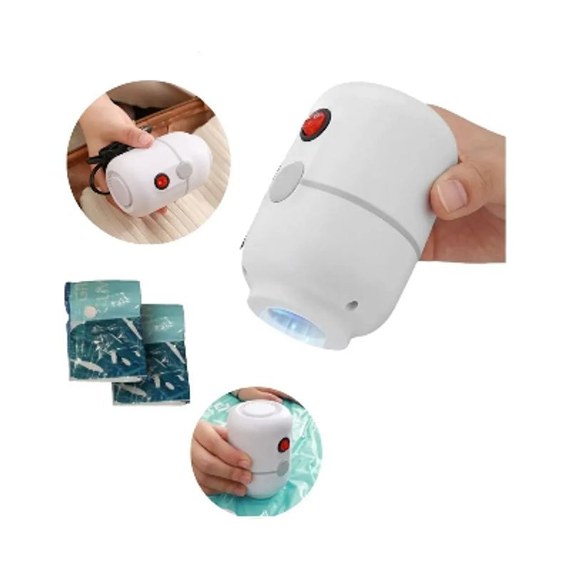 GENERICO - Mini Aspiradora Eléctrica Para Sellado De Bolsa Al Vacío Blanco