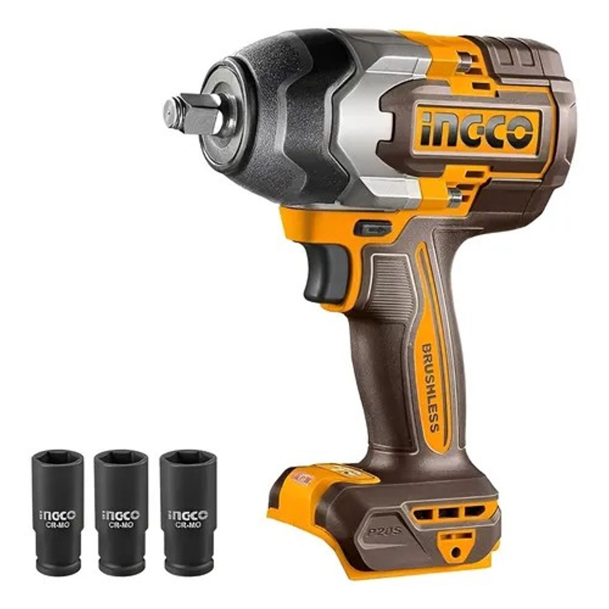 INGCO - Pistola de Impacto BL Inalámbrica Industrial 1/2" 20V/800Nm