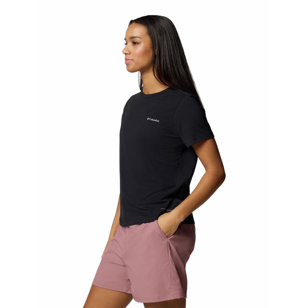 COLUMBIA - Polera Manga Corta Mujer Sun Trek II Negro COLUMBIA