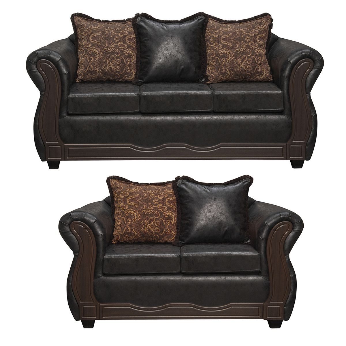 BLACK FACTORY - Juego de Living 3 2 Sofia PU