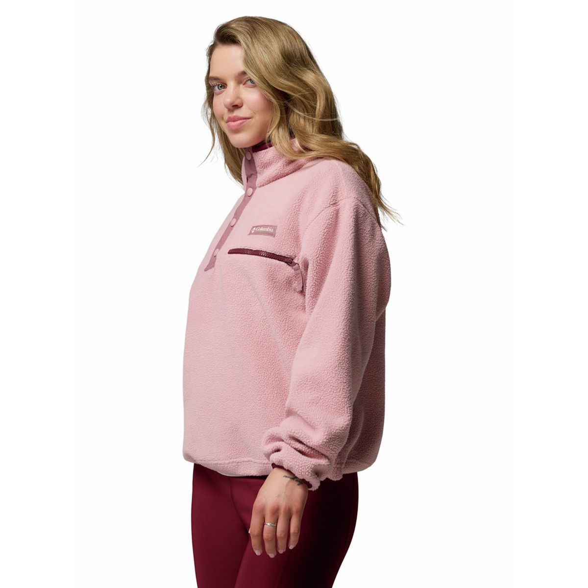 COLUMBIA - Polar Mujer Helvetia Snap Rosado COLUMBIA