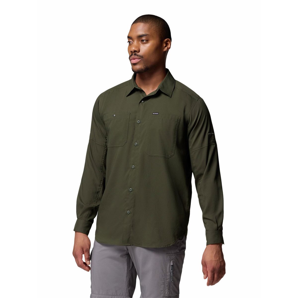 COLUMBIA - Camisa Manga Larga Hombre Silver Ridge Verde COLUMBIA