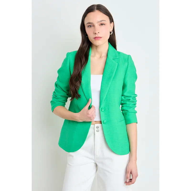 IO - Blazer Liso Mujer Verde Oliva Io