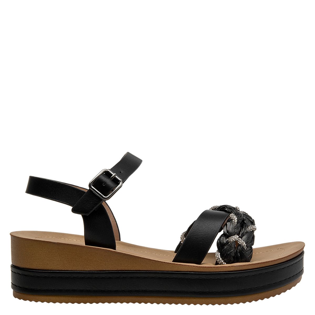 BRUNO ROSSI - Sandalia Mujer Casual Negro Bruno Rossi