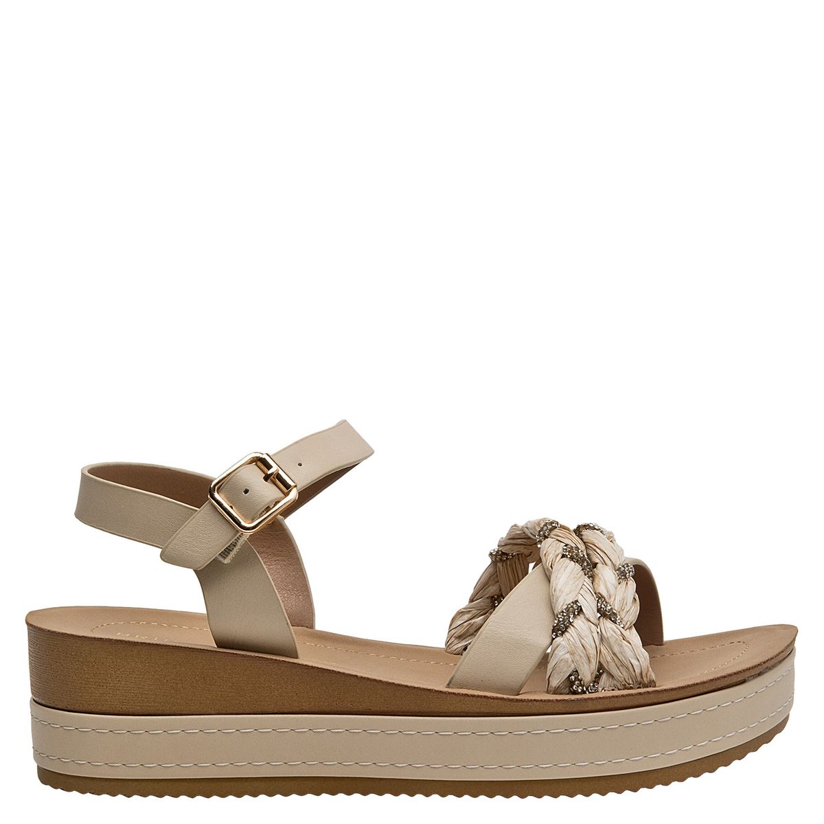 BRUNO ROSSI - Sandalia Mujer Casual Beige Bruno Rossi