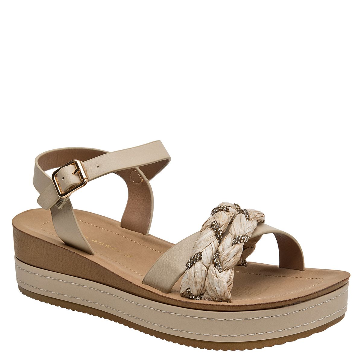 BRUNO ROSSI - Sandalia Mujer Casual Beige Bruno Rossi