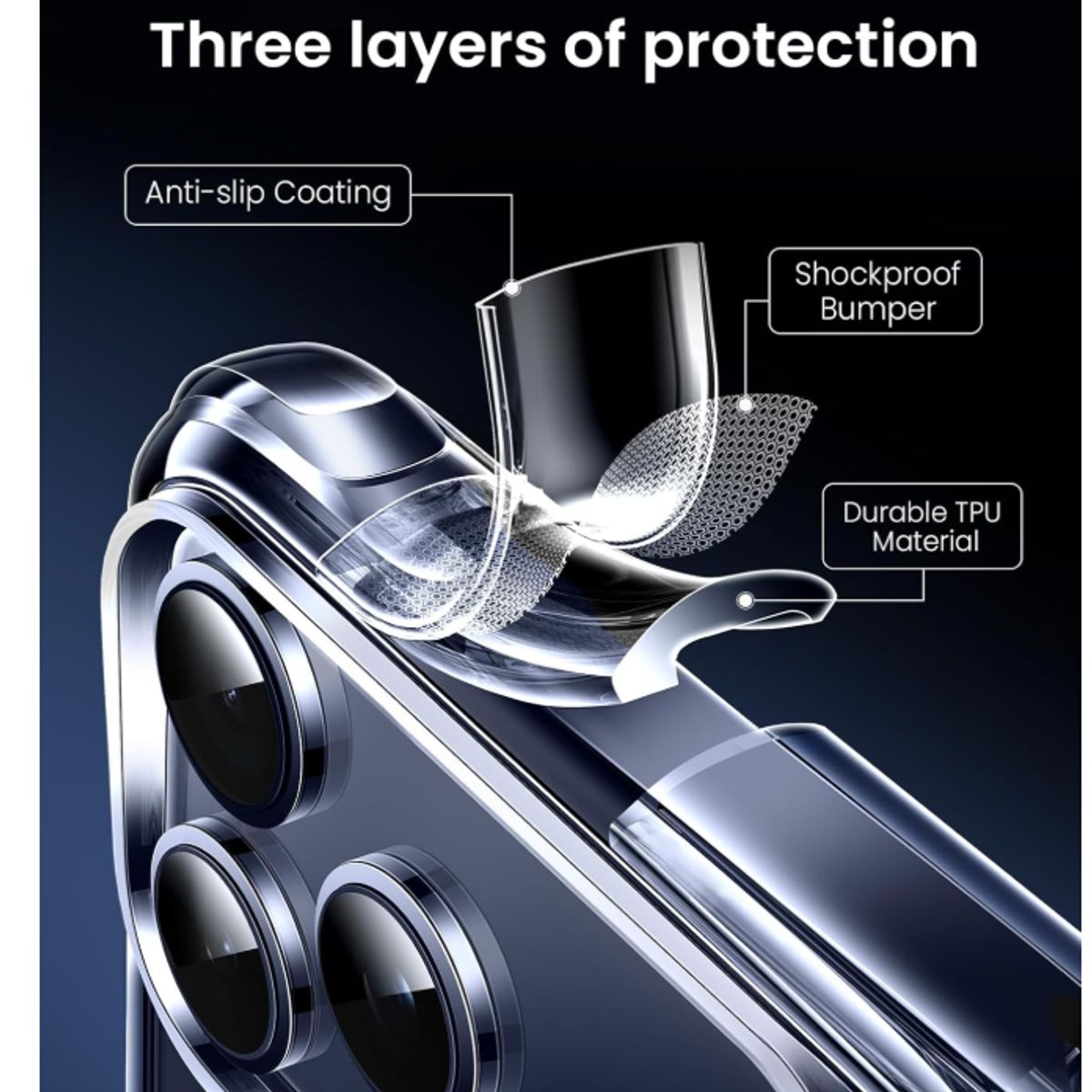 GENERICO - Carcasa Para iPhone 17 Pro Max Transparente Reforzada