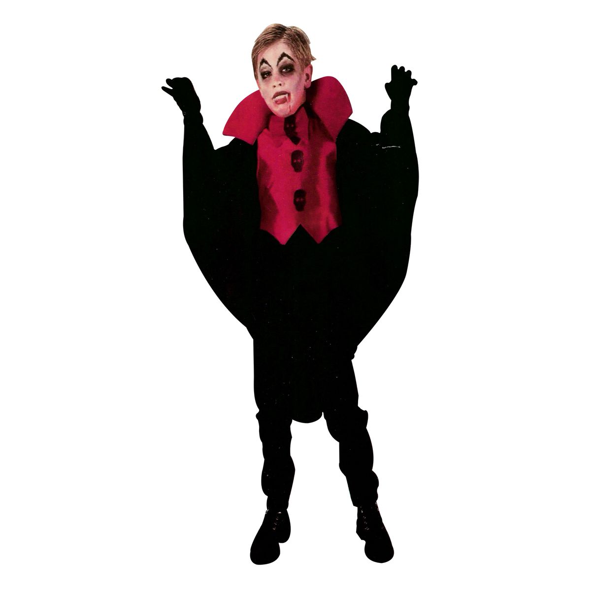 TODODISFRACESCHILE - Disfraz Vampiro Dracula dientes Halloween Talla 5 a 6 años