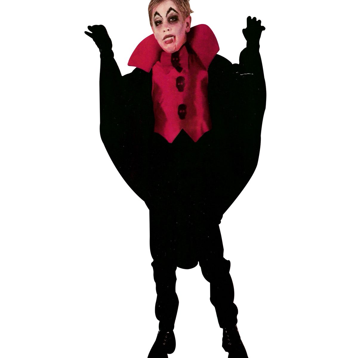 TODODISFRACESCHILE - Disfraz Vampiro Dracula dientes Halloween Talla 7 a 8 años