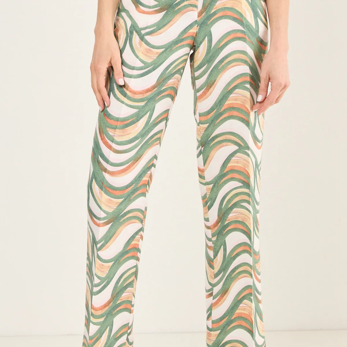 MA GRIFFE - Pantalon Mujer Beige Magriffe