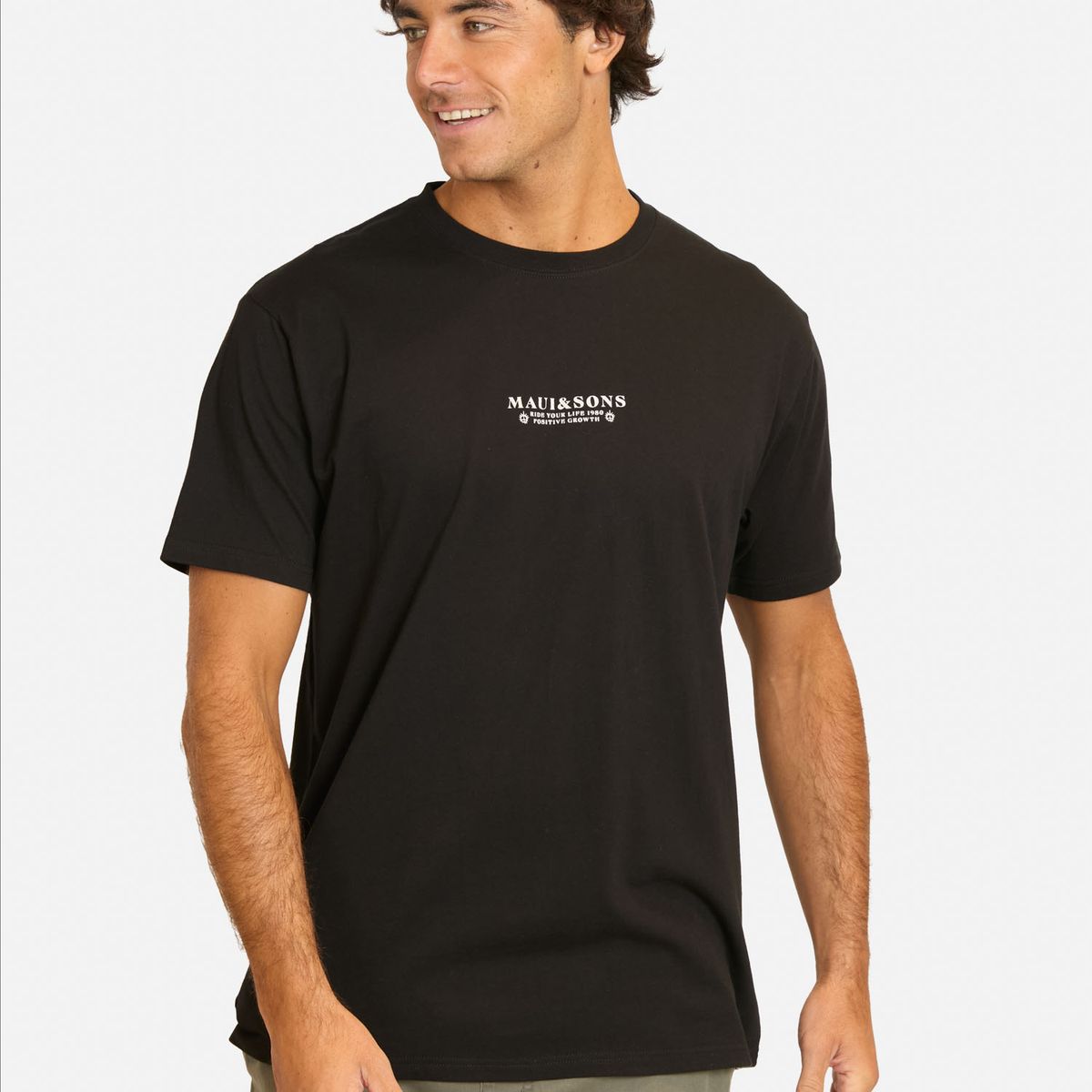 MAUI AND SONS - Polera MC Nekodu Negro Hombre Maui And Sons