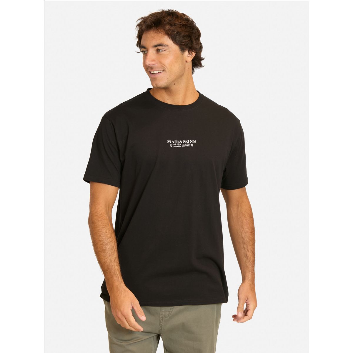 MAUI AND SONS - Polera MC Nekodu Negro Hombre Maui And Sons