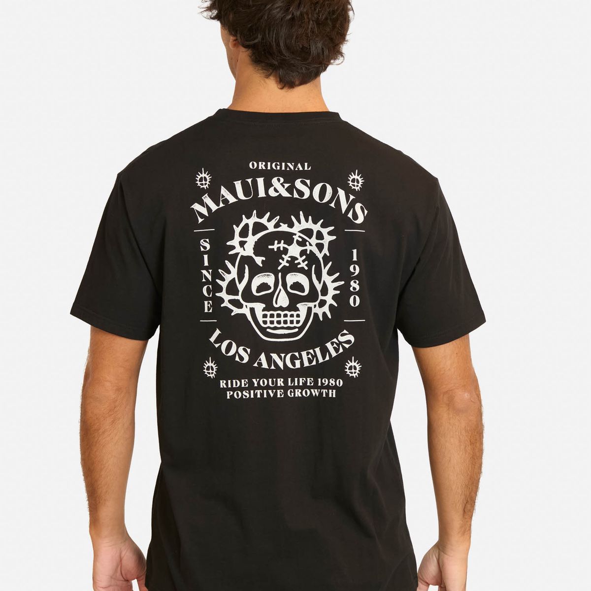 MAUI AND SONS - Polera MC Nekodu Negro Hombre Maui And Sons