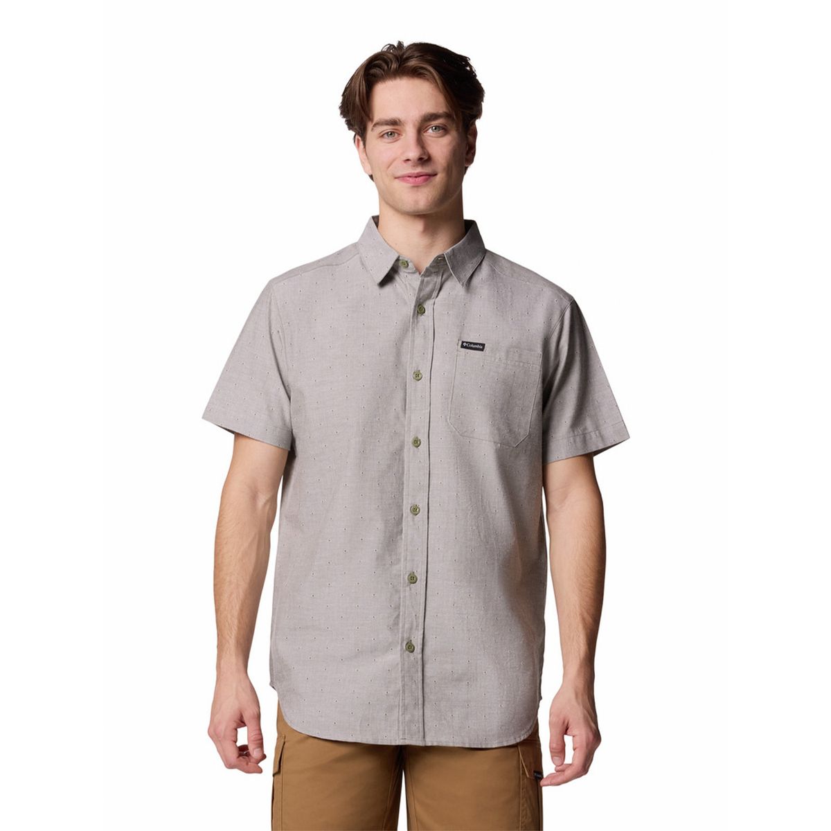 COLUMBIA - Camisa M/C Hombre Rapid Rivers Novelty Verde COLUMBIA