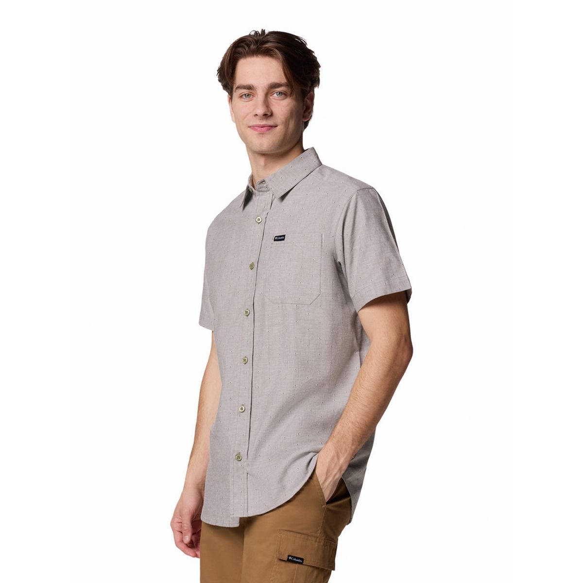 COLUMBIA - Camisa M/C Hombre Rapid Rivers Novelty Verde COLUMBIA