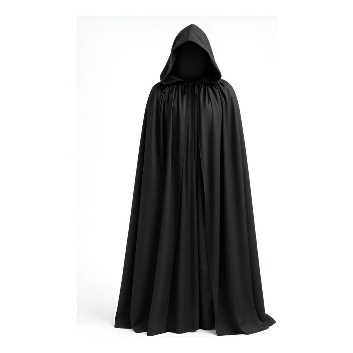 GENERICO - Capa Negra Con Capucha Halloween 140cm