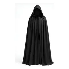 GENERICO - Capa Negra Con Capucha Halloween 140cm