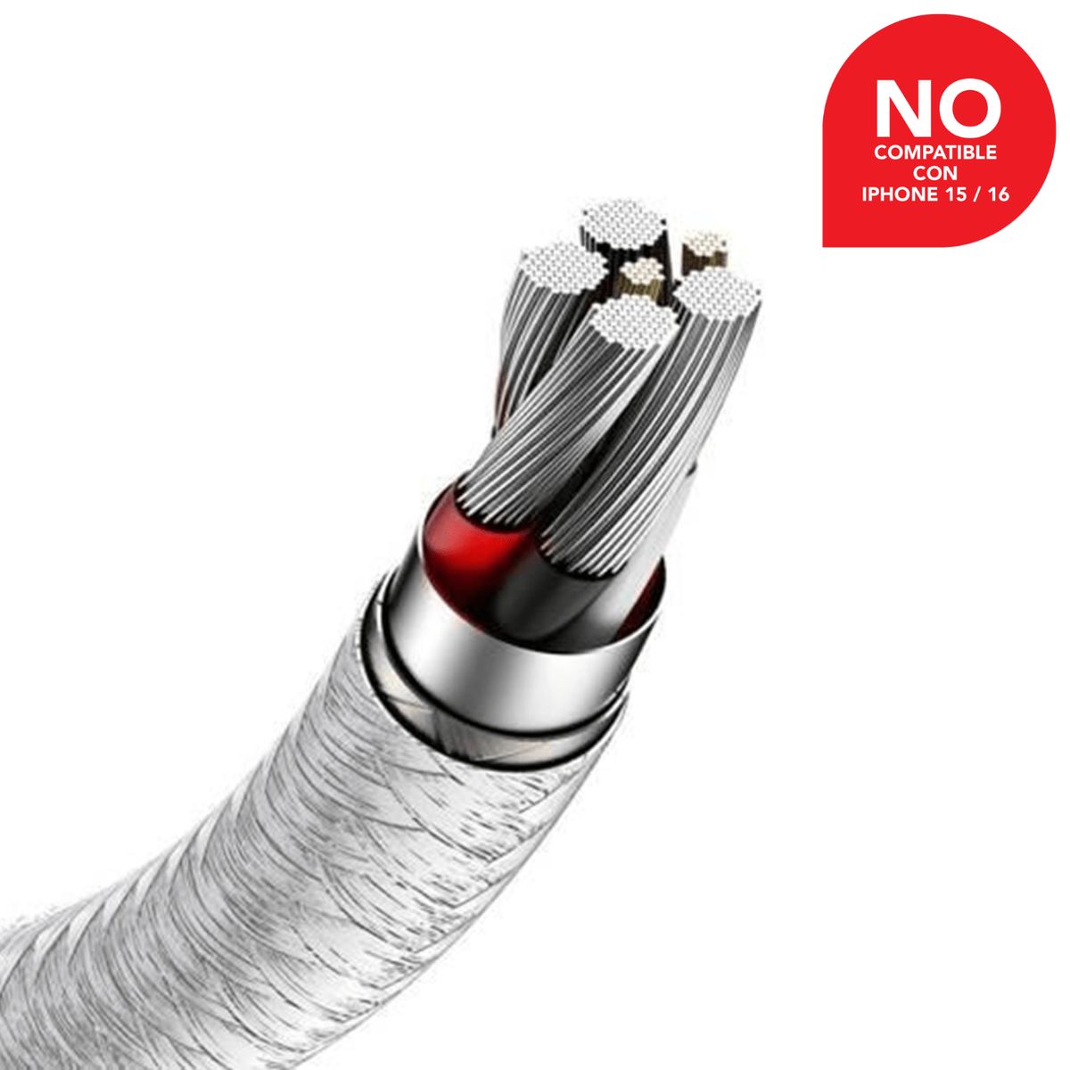 BASEUS - Cable de Carga Rápida Metálico Baseus USB a USB-C 1 Metro 66W Cafule Premium Blanco