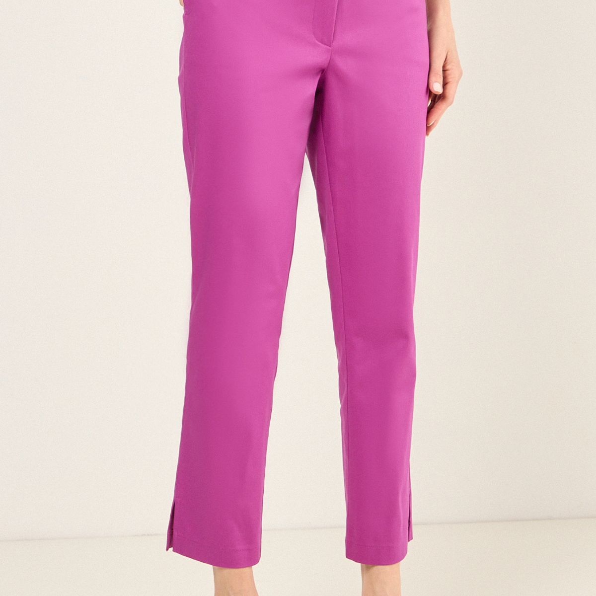MA GRIFFE - Pantalon Liso Mujer Violeta Magriffe
