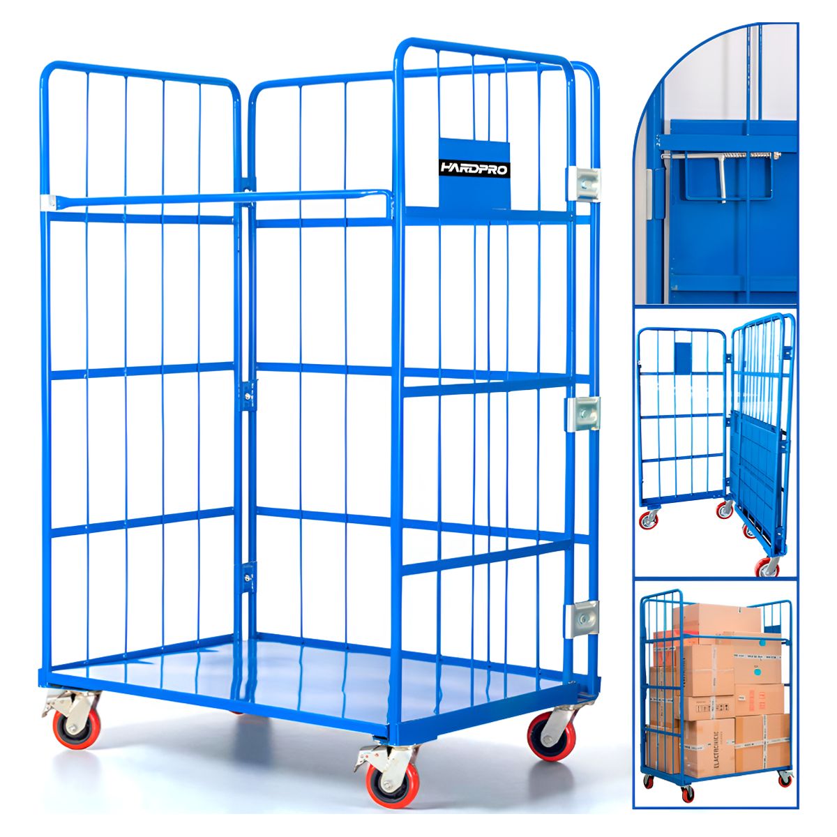 HOMEBRANDT - Carro Picking De Carga Para Bodega Plegable Acero 500kg Industrial