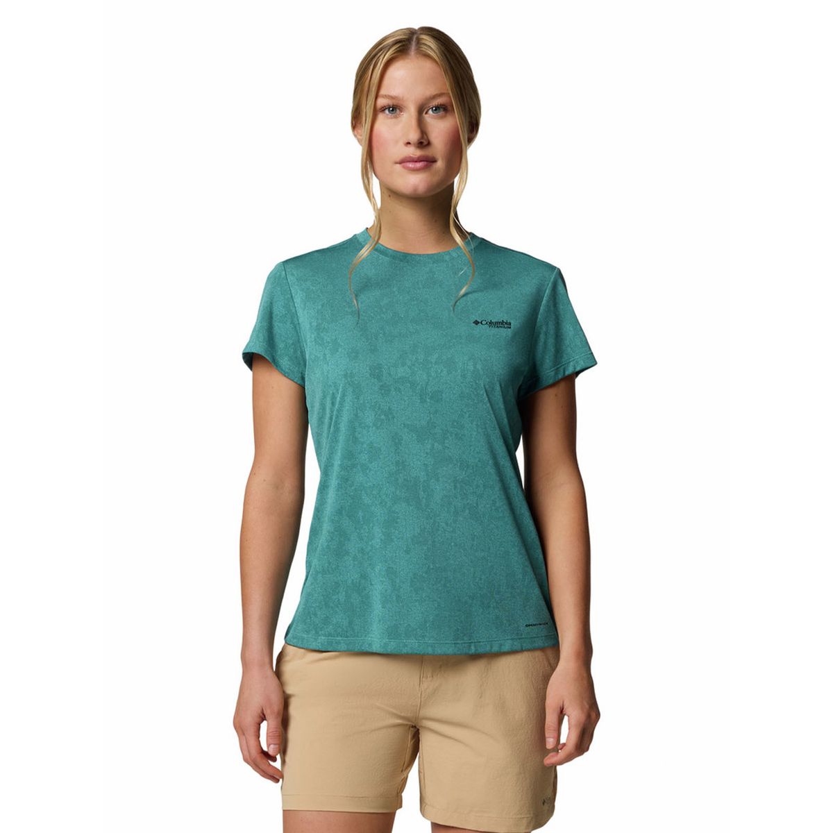 COLUMBIA - Polera Manga Corta Mujer Bluebird Canyon Azul COLUMBIA
