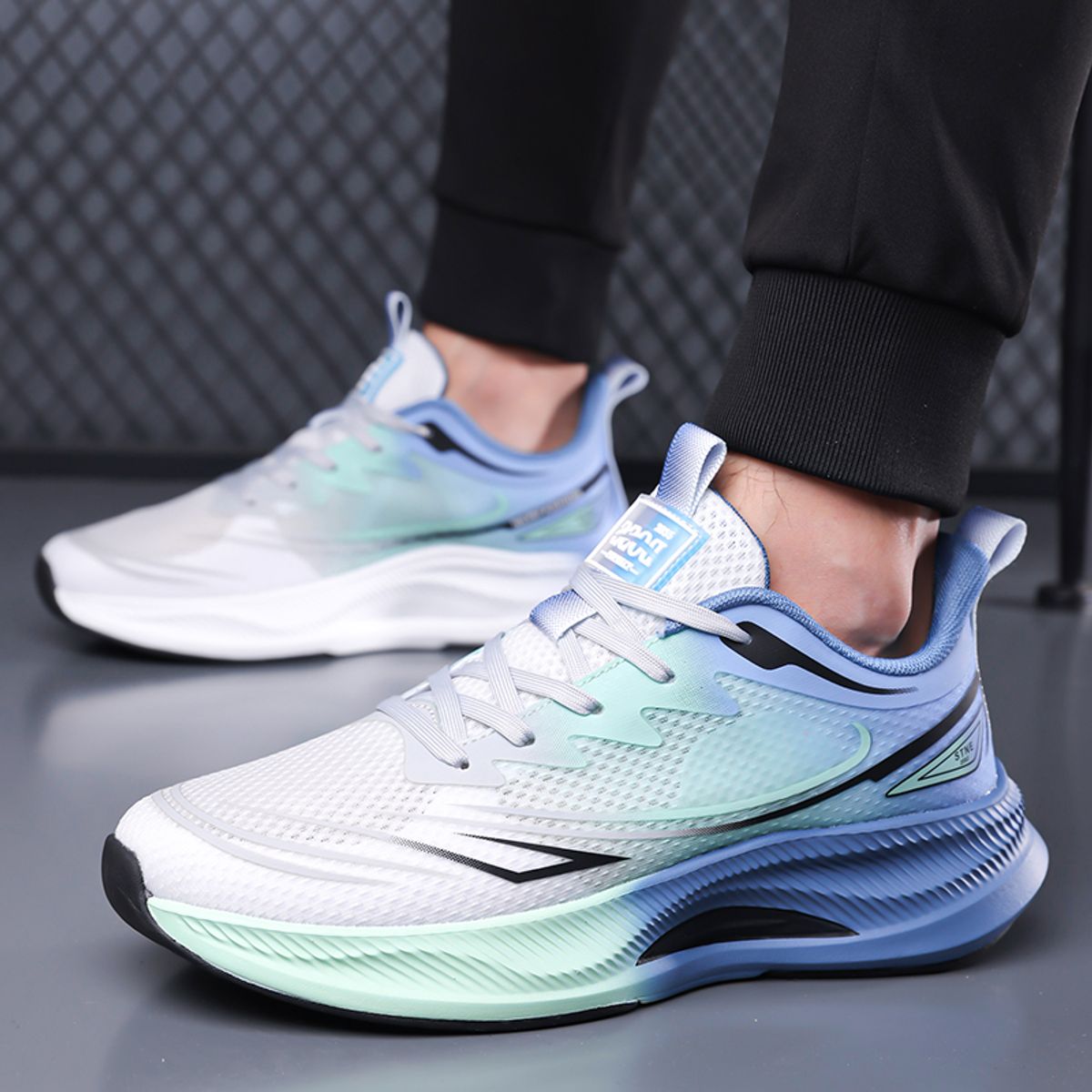 SHANDIAN - Zapatillas Hombre Gris