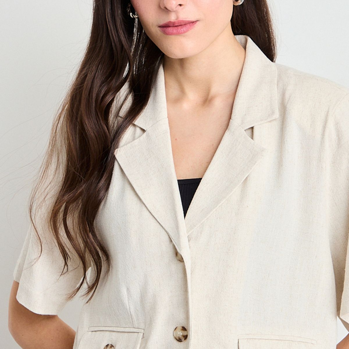 IO - Blusa Lisa Mujer Beige Io