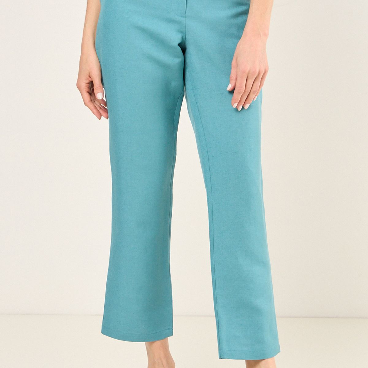 MA GRIFFE - Pantalon Liso Mujer Verde Oliva Magriffe