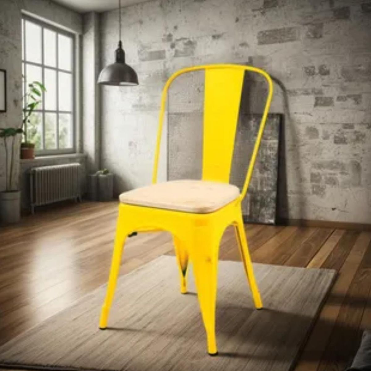 HABITA2 CHILE - Silla Tolix con asiento de madera