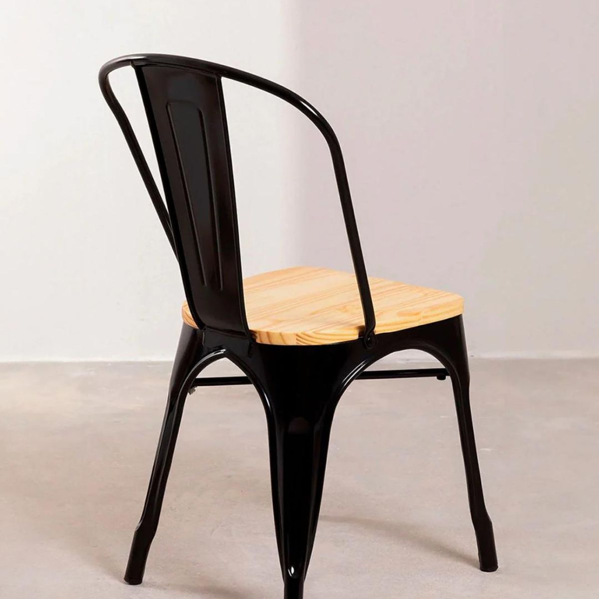 HABITA2 CHILE - Silla Tolix con asiento de madera