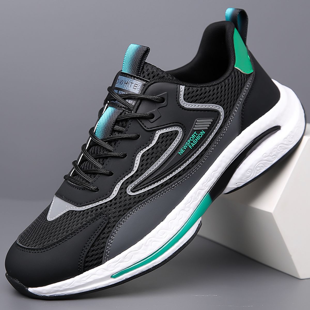 SHANDIAN - Zapatillas Hombre Gris
